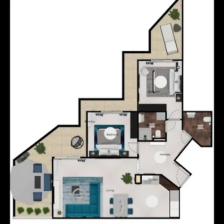 شقة Eva - Panoramic Penthouse